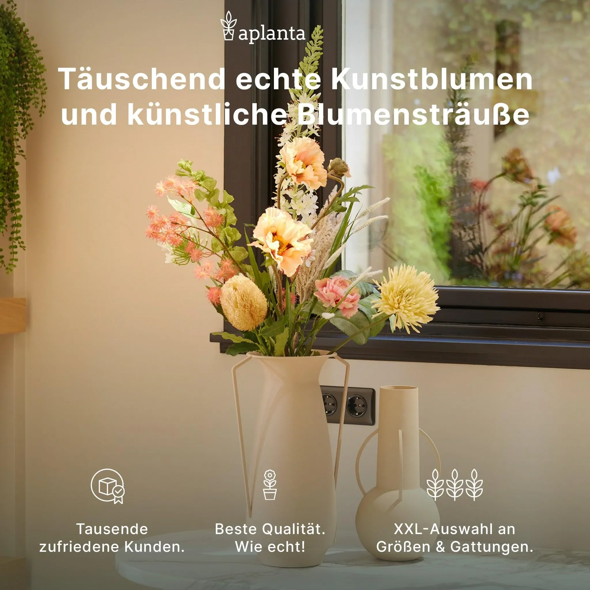 aplanta Künstliche Tulpe "Sam" – 60 cm, Real Touch, Rosa